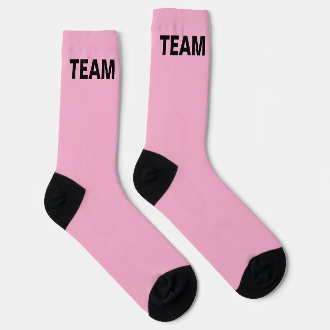 Personalise TEAM NAME Pink       Socks (Right)