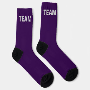 Personalise TEAM NAME Purple Socks