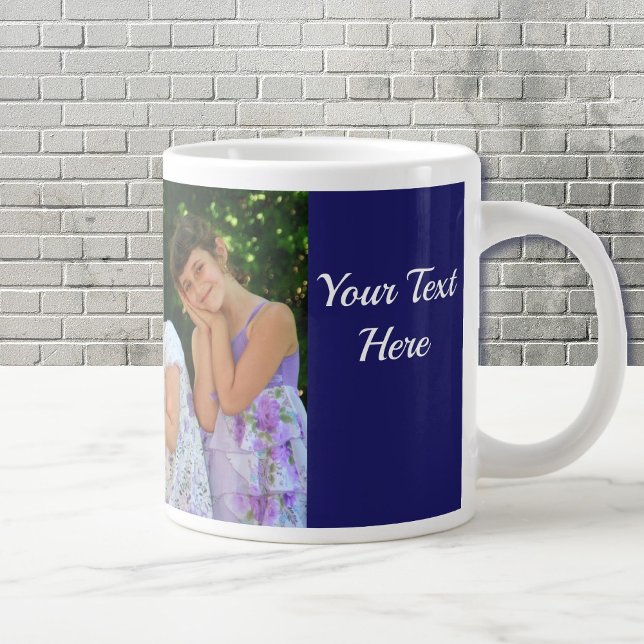 Personalise Text Custom Kids Photo Dad's Big 20 oz Large Coffee Mug (Creator Uploaded)