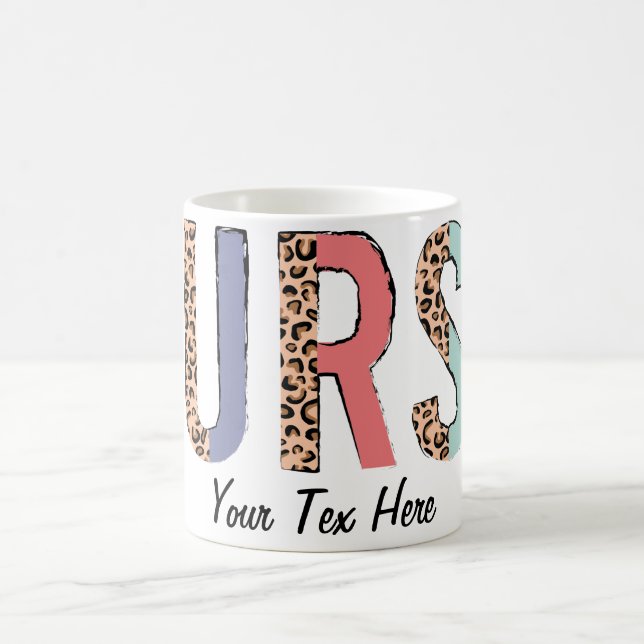 Personalise Text Nurse  Coffee Mug (Center)