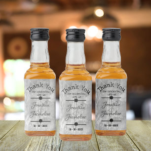 Personalise Thank You For Celebrating With Us Mini Liquor Bottle Label