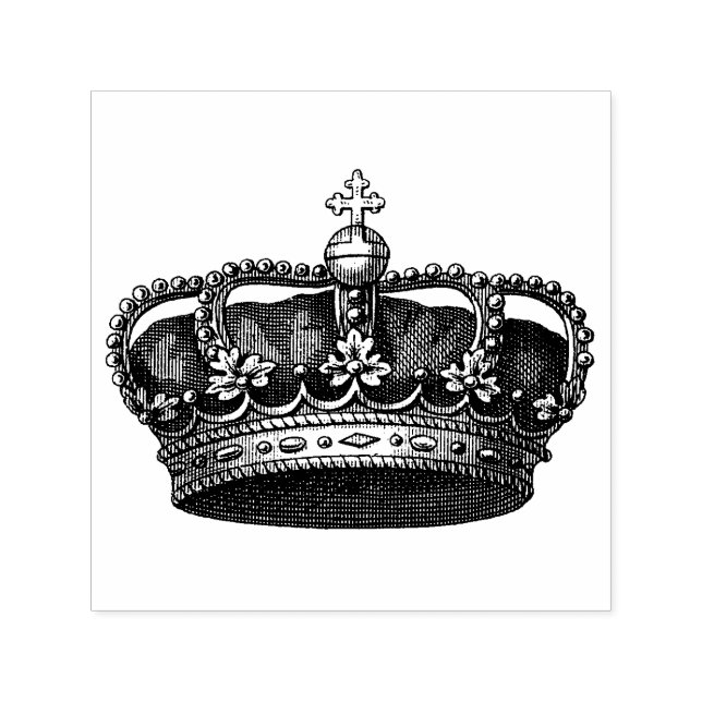 Personalise The King's Crown with Your Text Self-inking Stamp (Design)