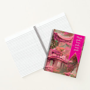 Personalise Think Pink Write in Pink Notebook