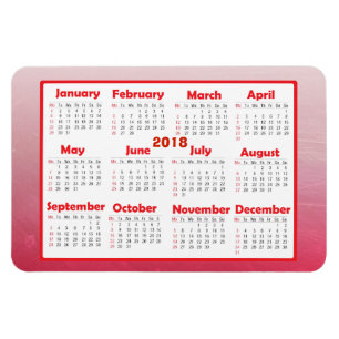 Personalise this 2018 Mini Refrigerator Calendar Magnet