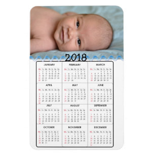 Personalise this 2018 Mini Refrigerator Calendar Magnet