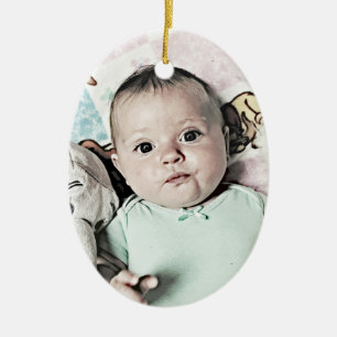 Personalise this 2 Sided Cute Baby Ornament