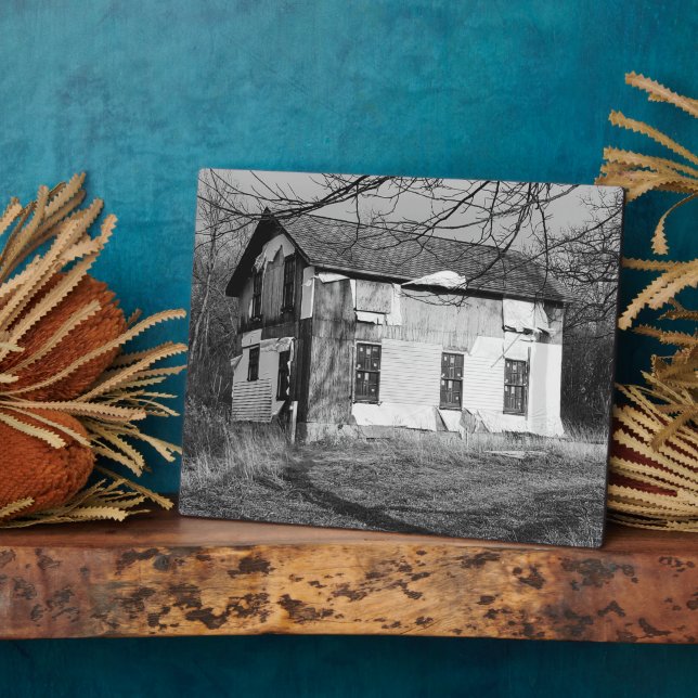 Personalise this Abandoned House in the Woods   Plaque (Side)