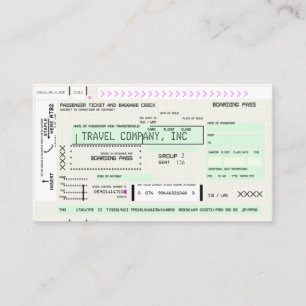 Personalise This Airline Boarding Pass Business Card