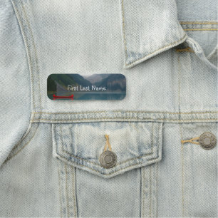 Personalise this Beautiful Red Canoe Lake  Name Tag