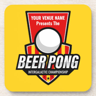 Personalise This Beer Pong Logo Coaster