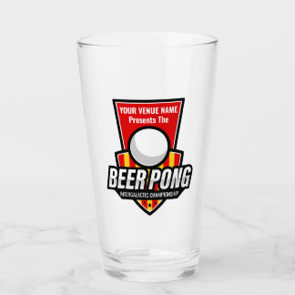 Personalise This Beer Pong Logo Glass
