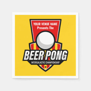 Personalise This Beer Pong Logo Napkin