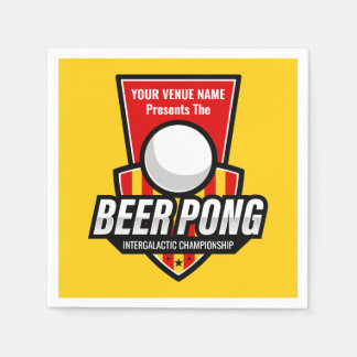 Personalise This Beer Pong Logo Napkin