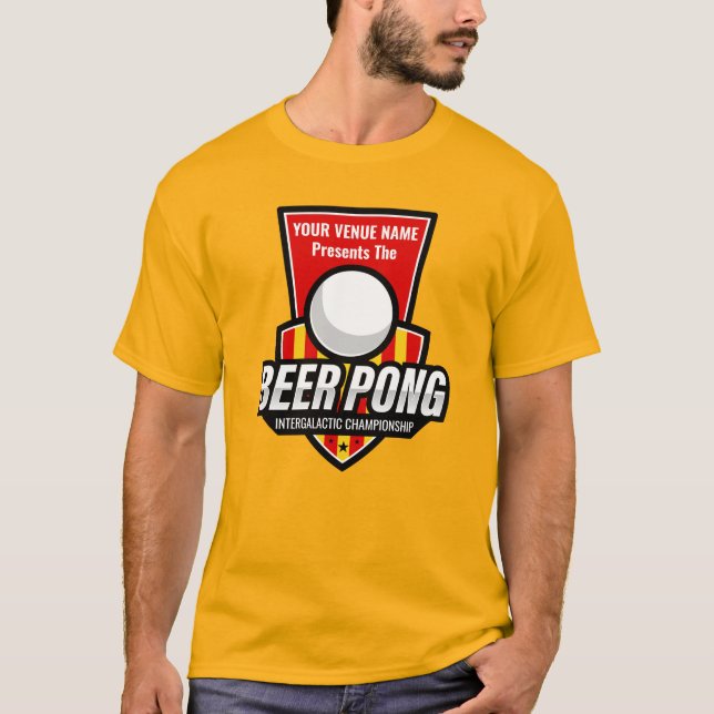 Personalise This Beer Pong Logo T-Shirt (Front)