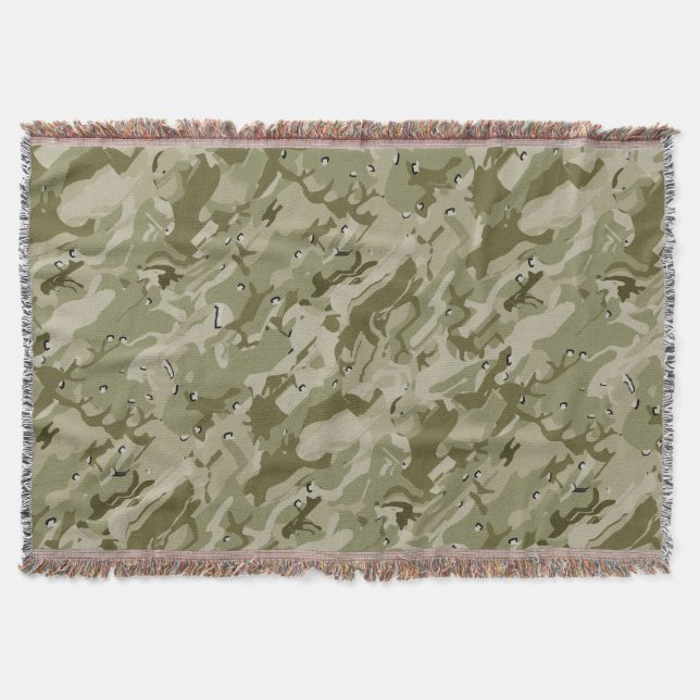 Personalise this Camouflage Throw Blanket (Front)