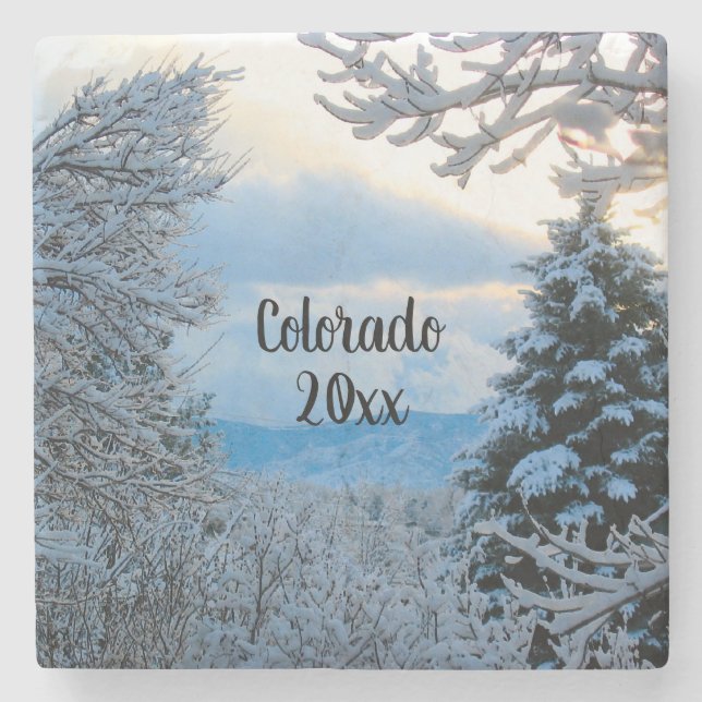 Personalise this Colorado Snowflake Ornament Stone Coaster (Front)