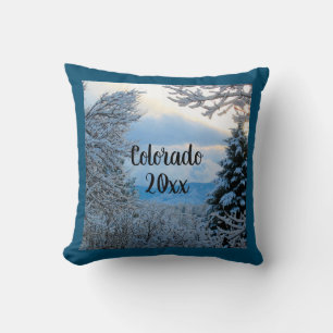 Personalise this Colorado Snowflake Ornament Stone Cushion
