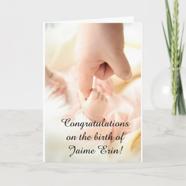 Personalise this "Congrats on New Baby" card! Card (Front)