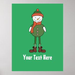 Personalise this Cool Snowman Poster