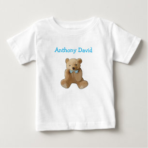 Personalise this cute Organic  Teddy bear Baby T T-Shirt