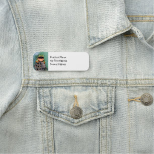 Personalise this Cute Smiling Frog Animal Nature Name Tag