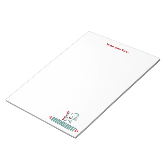 Personalise This Funny Brushing Your Teeth Notepad (Angled)