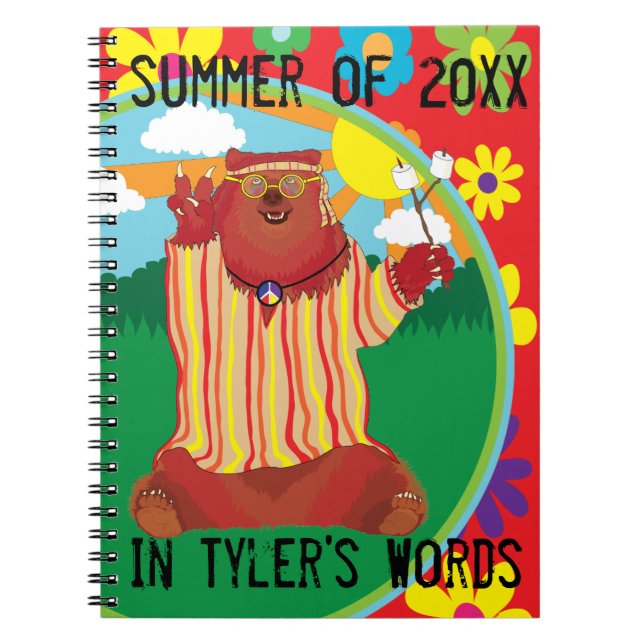 Personalise this  Groovy Bear Note Book (Front)