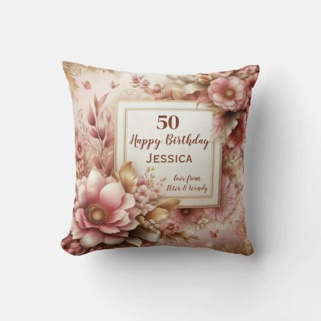 Personalise this Happy Birthday Cushion (Front)