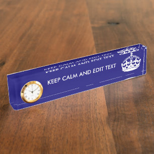Personalise this Keep Calm And Your Text Nameplate