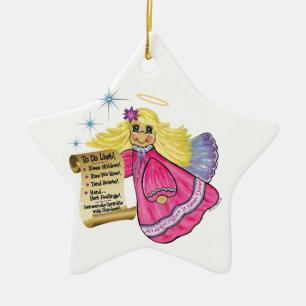Personalise This Little Angel's To Do List Ceramic Ornament