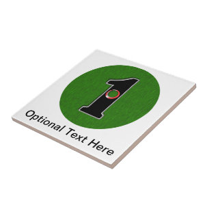 Personalise this Lucky Golfer Hole in One Design! Ceramic Tile