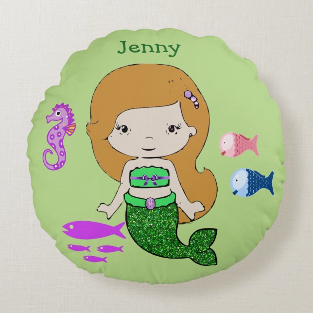 Personalise this Mermaid Pillow (Front)