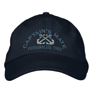 Personalise This Name Location Business Nautical Embroidered Hat