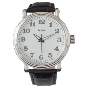 Personalise this retro large numbers watch for men