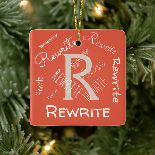 Personalise this template, family name, ceramic ornament (Tree)
