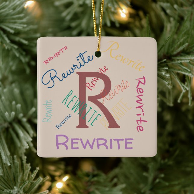 Personalise this template, family name, ceramic ornament (Tree)
