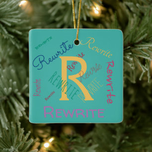 Personalise this template, family name, ceramic ornament