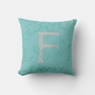 Personalise this template, MONOGRAM, FAMILY, NAME, Cushion