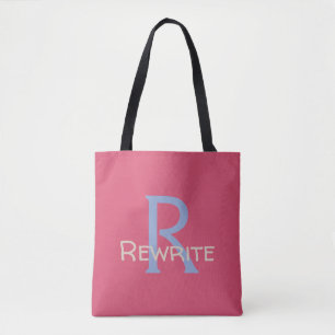 Personalise this template, MONOGRAM, FAMILY, NAME, Tote Bag