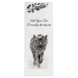 Personalise this template wine gift bag