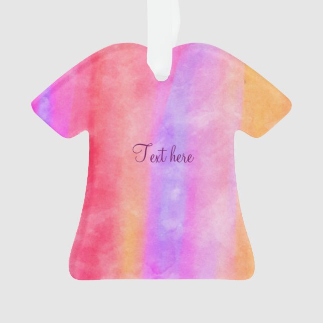 Personalise Tie Die T-Shirt Ornament (Front)