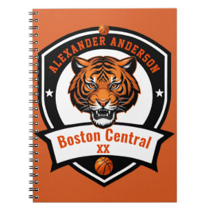 Personalise Tiger Basketball Notebook