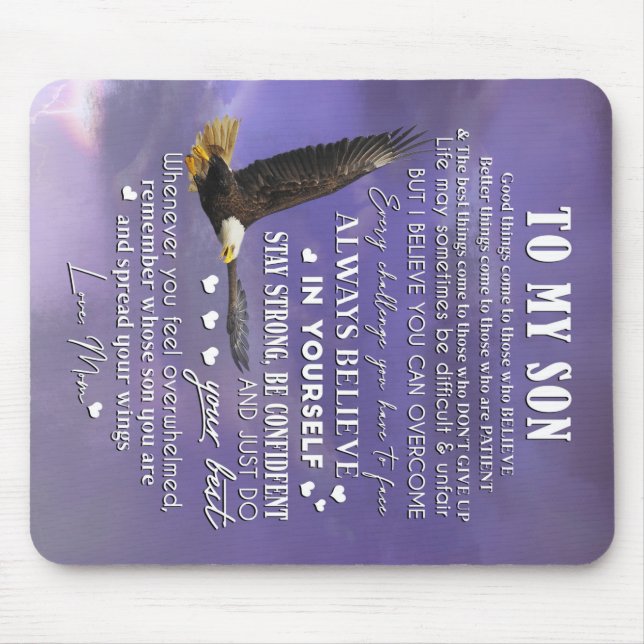Personalise To My Son From Love Mum Gift Mouse Pad (Front)