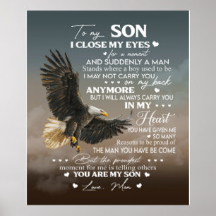 Personalise To My Son From Love Mum Gifts Poster
