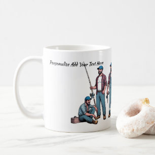 Personalise Trades Men Must Fish  Coffee Mug