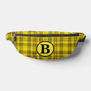 Personalise trendy Name Chequered Plaid Bum Bags