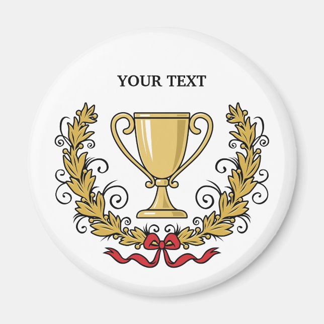 Personalise Trophy Cup Magnet (Front)