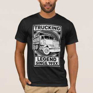 Personalise Trucking Legend Dump Truck Driver T-Shirt