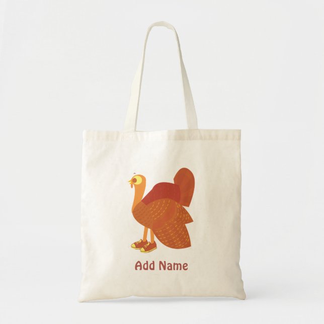 Personalise Turkey Runner Tote Bag (Front)