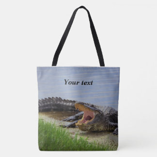 Personalise two Alligators photography Tote Bag